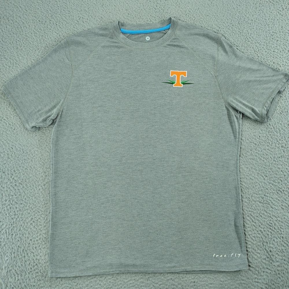 Tennessee Vols Free Fly Shirt Mens Medium Gray Short Sleeve Bamboo Performance